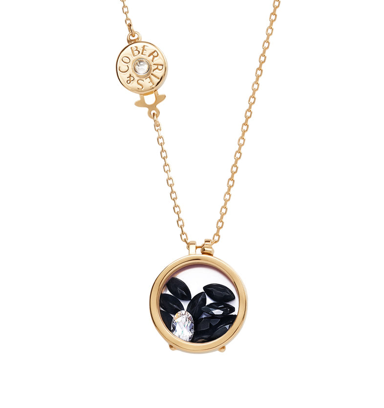 Secrets 18K Black Tulip gold necklace