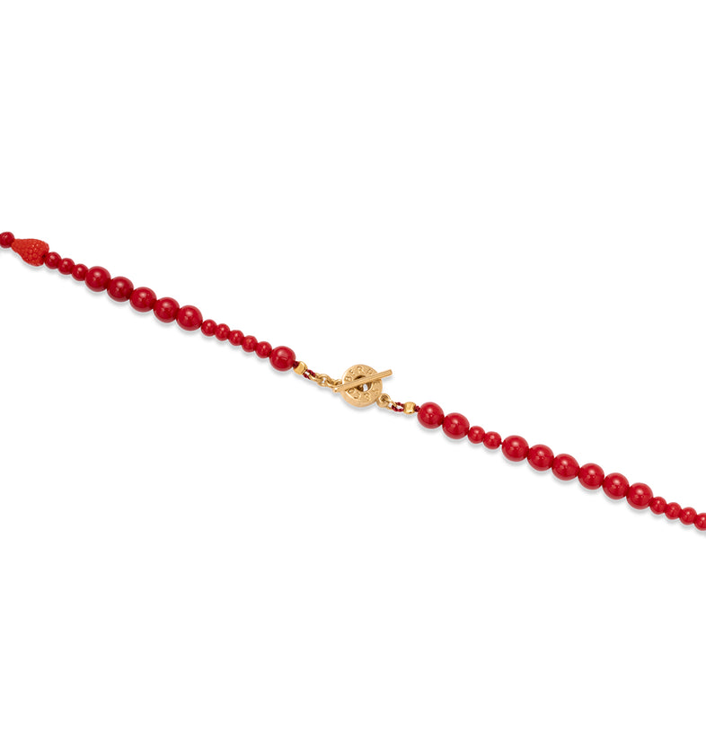  Red beads with a raspberry pendant 3 