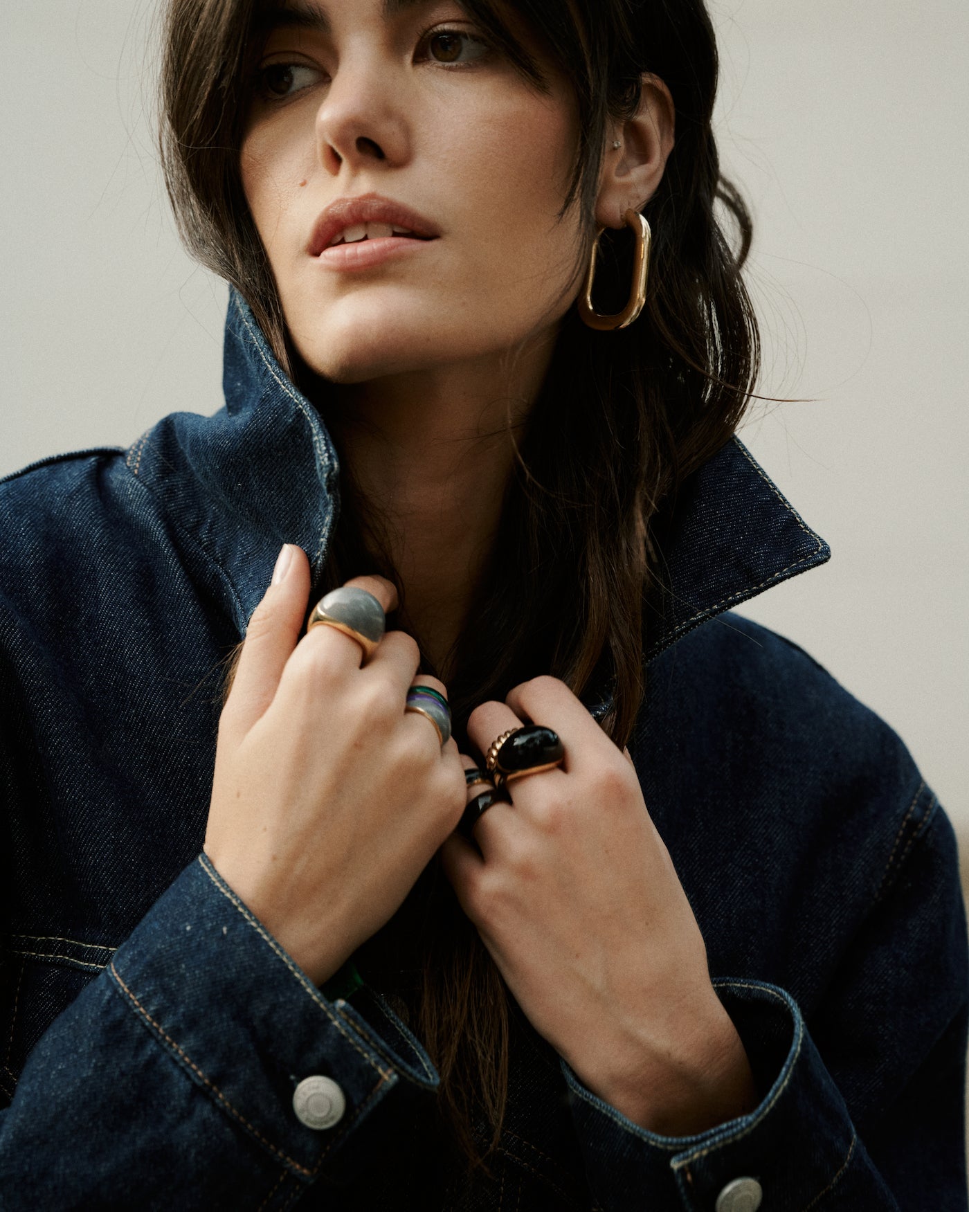 Small gold plated ring with black enamel  1
