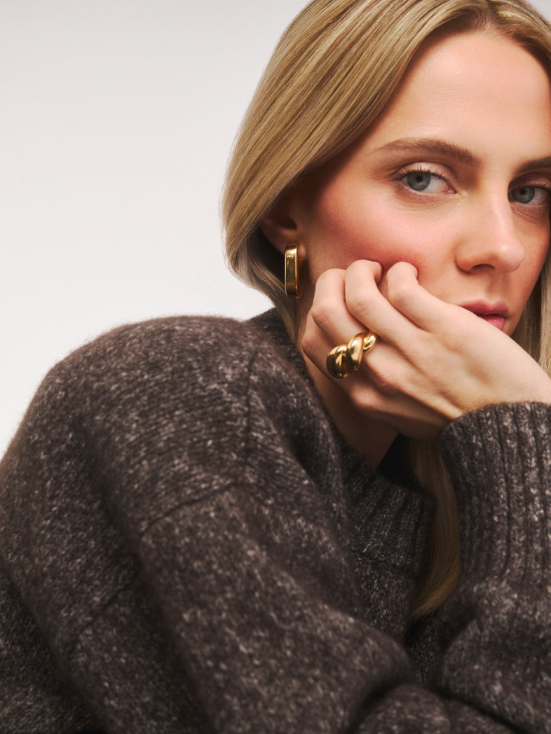  Gold-plated braided ring 1 