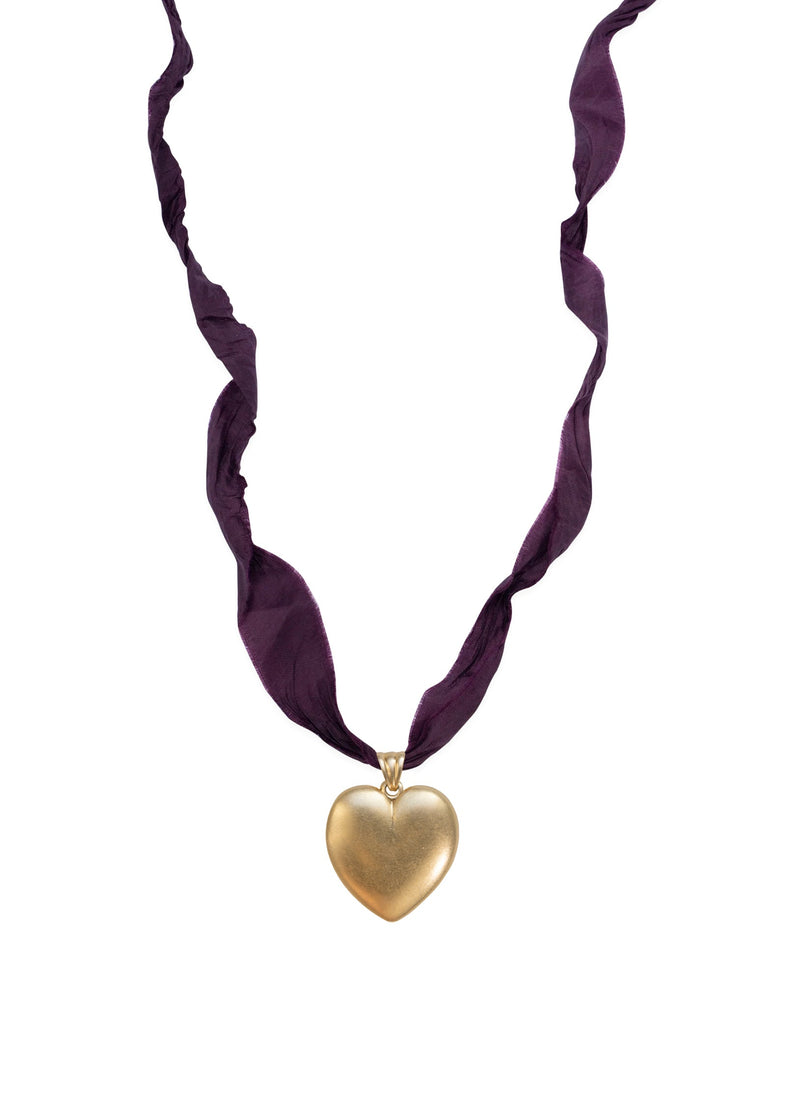 Heart Burgundy necklace