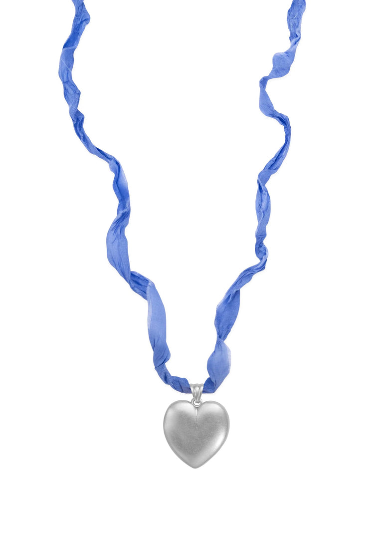 Heart Blue Silver Necklace