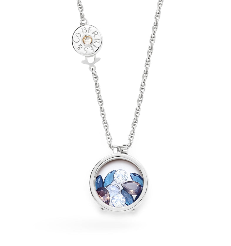 Secrets Blue Moon Twist Silver necklace