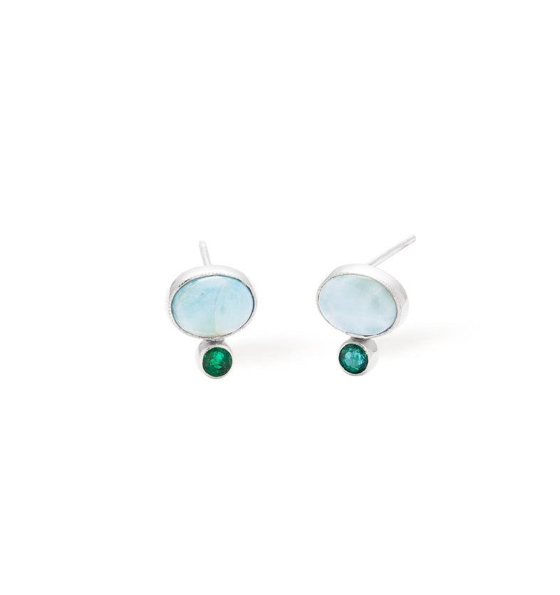 Bonbon Larimar Silver earrings