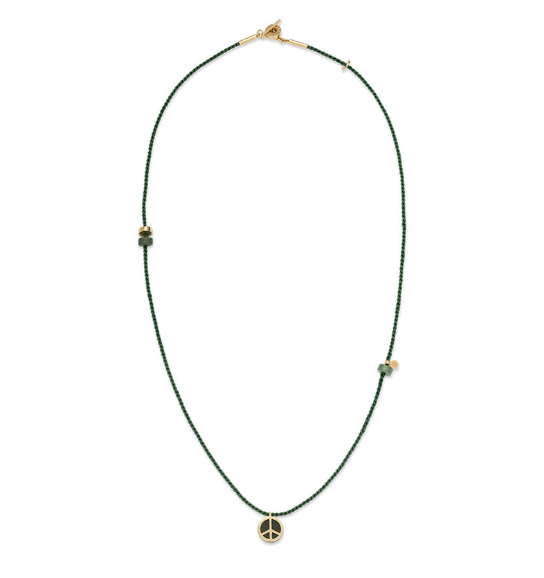 Leaf Midi Green String Bracelet