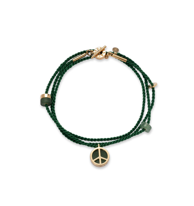 Leaf Midi Green String Bracelet