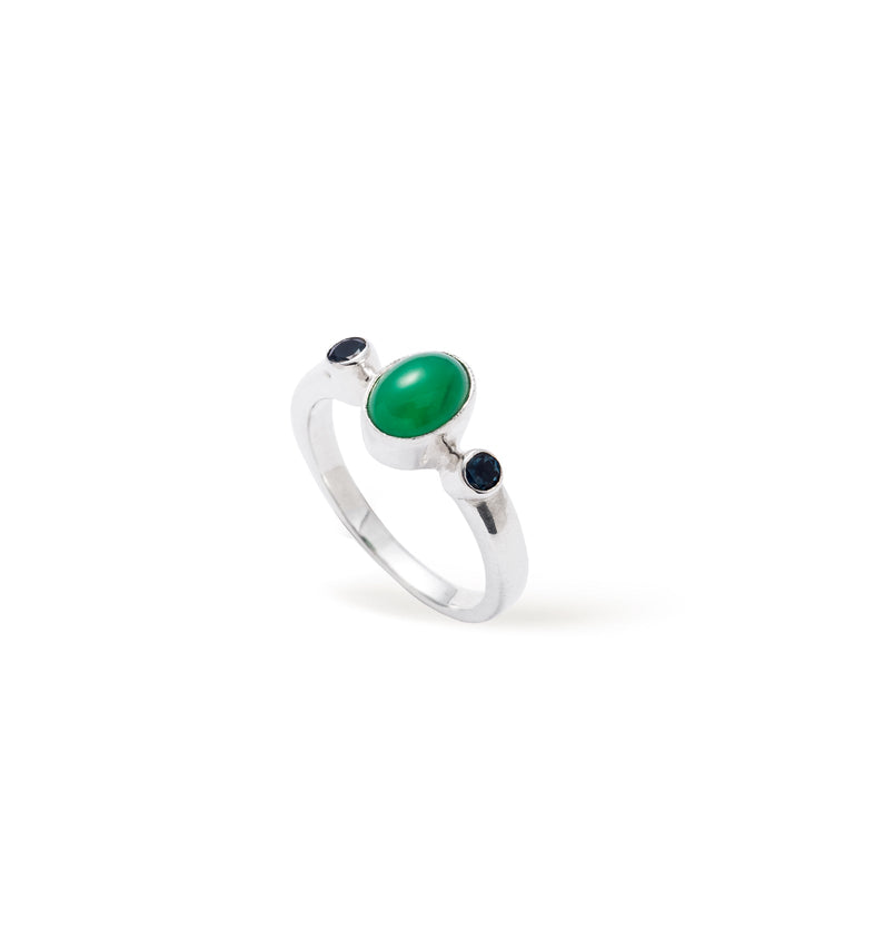 Bonbon Chrysoprase Silver Ring