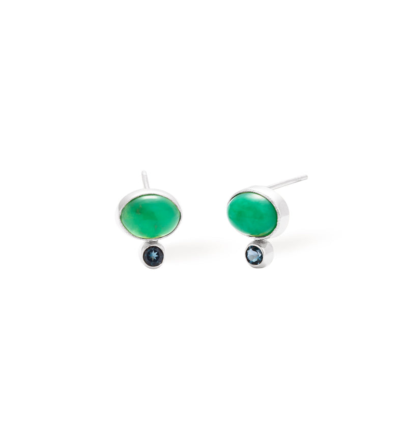 Bonbon Chrysoprase Silver earrings