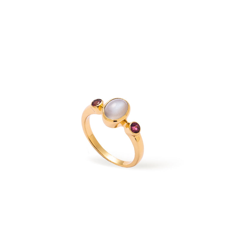 Bonbon Gray Moonstone Ring