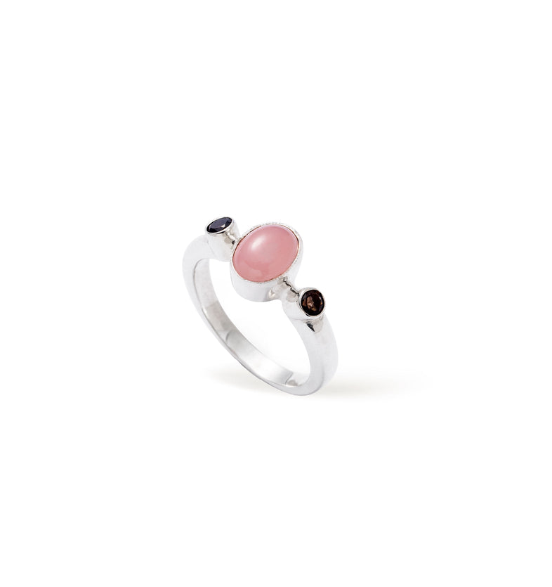 Bonbon Guava Quartz Silver Ring