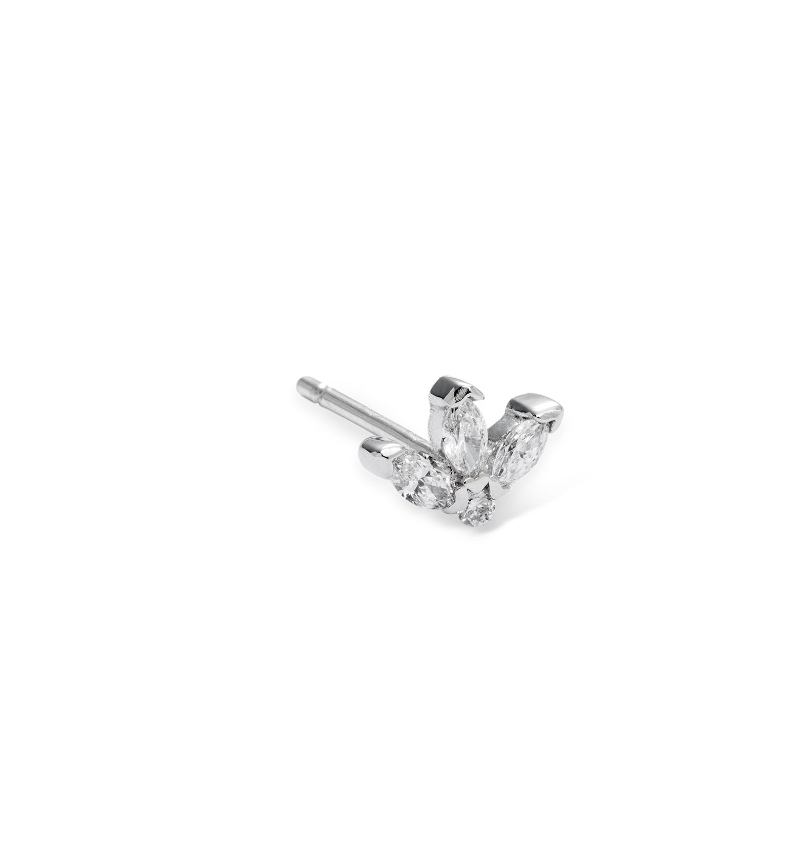 Earring Musca in white gold