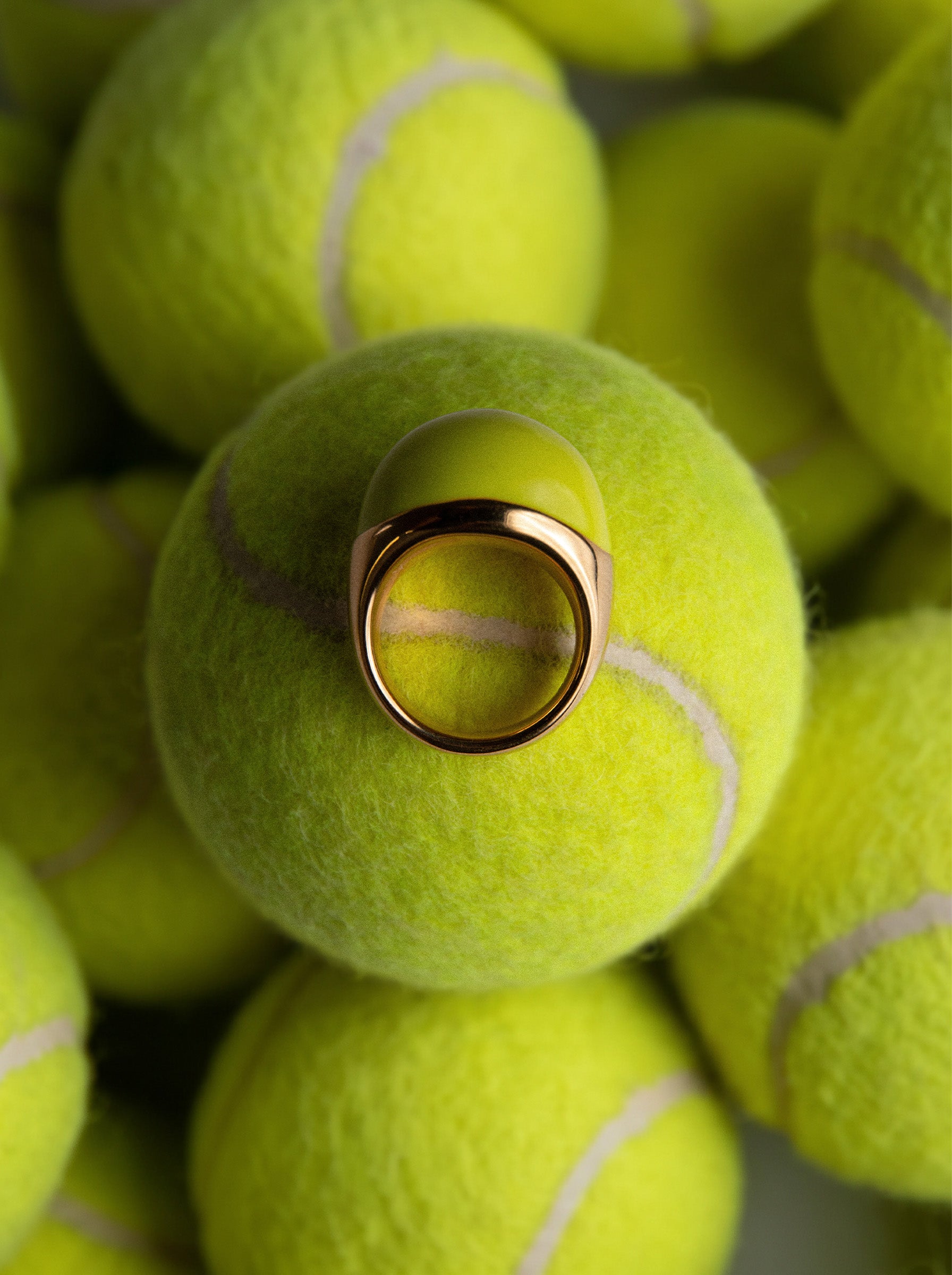 Large gold-plated ring with bright yellow enamel 2