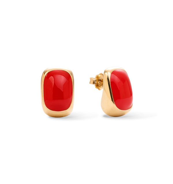 Boucles d'oreilles rouges Alexis