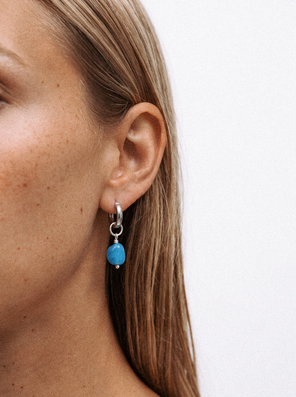 Blue Raspberry Pop Charm Silver