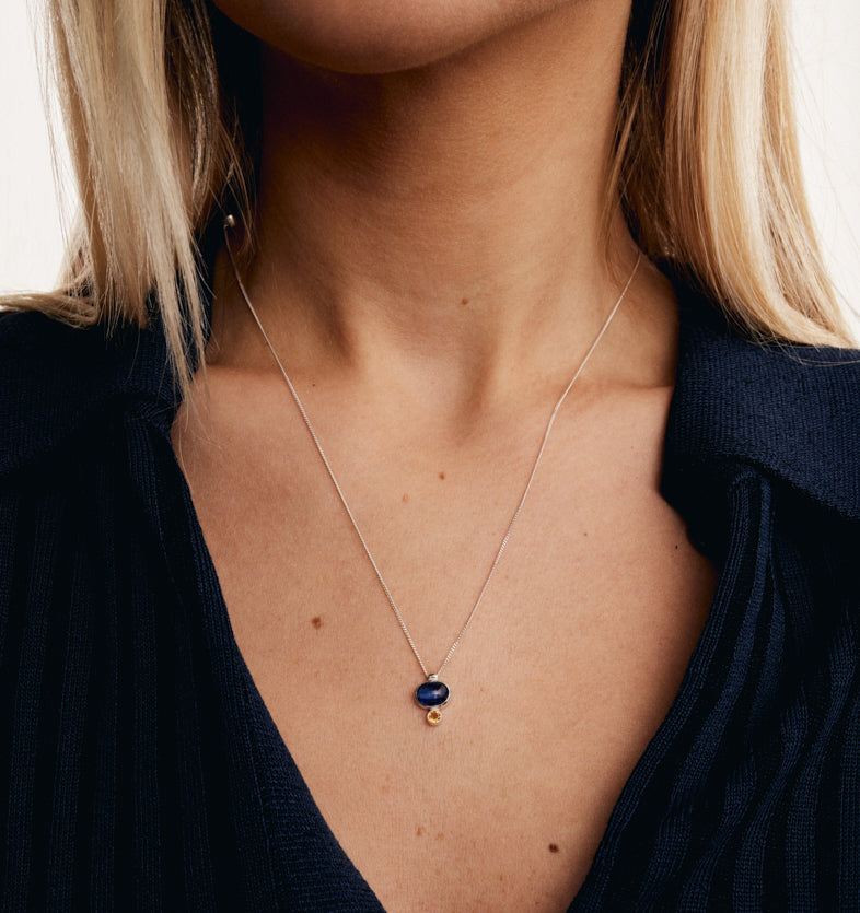 Bonbon Kyanite Silver necklace