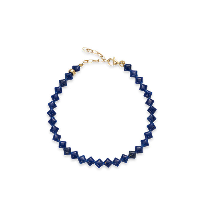 Wiggler anklet with gold-plated details