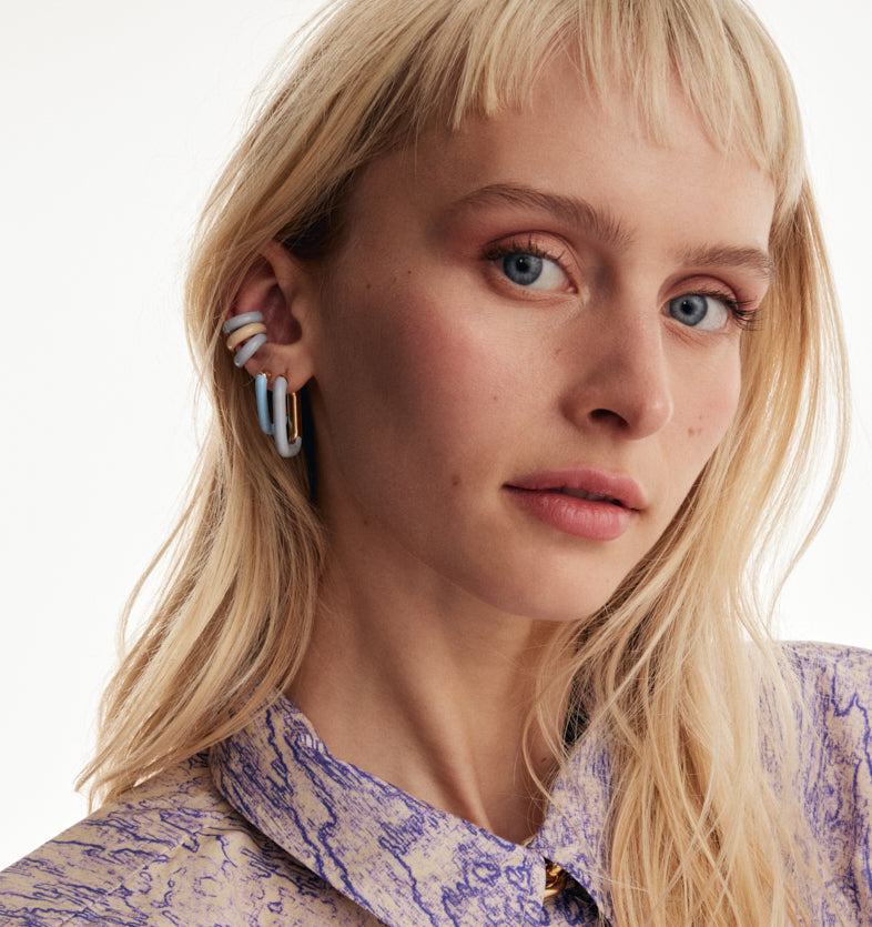 Copenhagen mini Candy Blue earrings