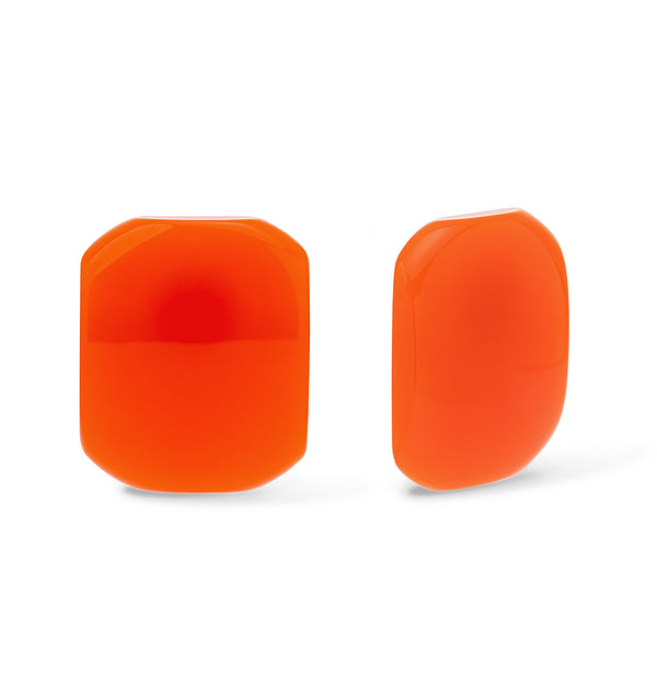 Cube Orange Earrings