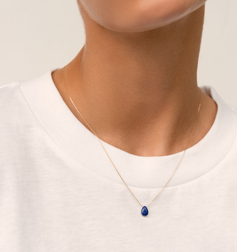 Indigo Drop Necklace