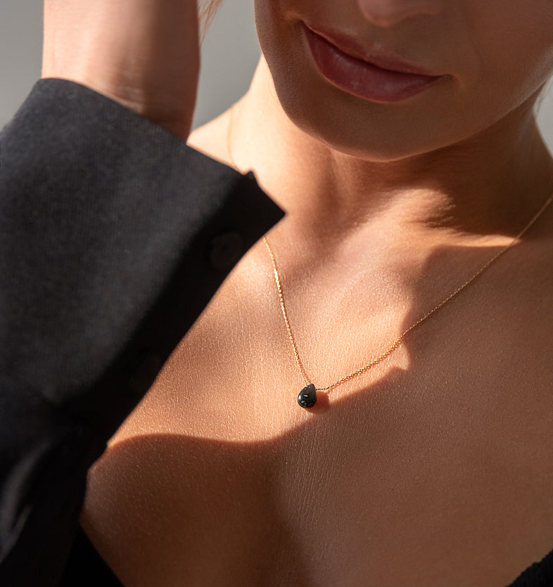 Black Drop Necklace