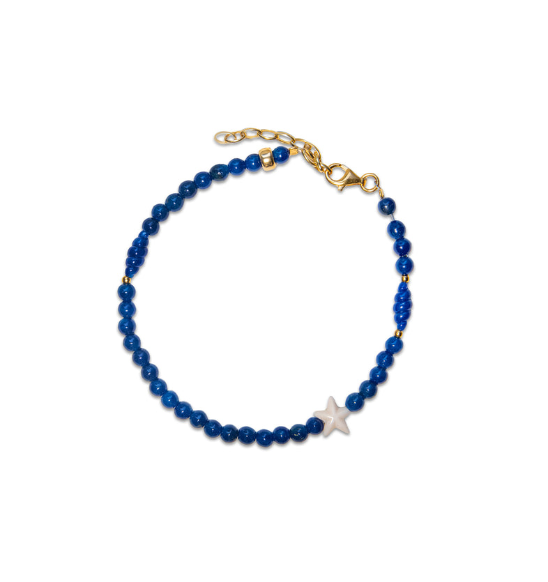  Deep blue beaded ankle bracelet 