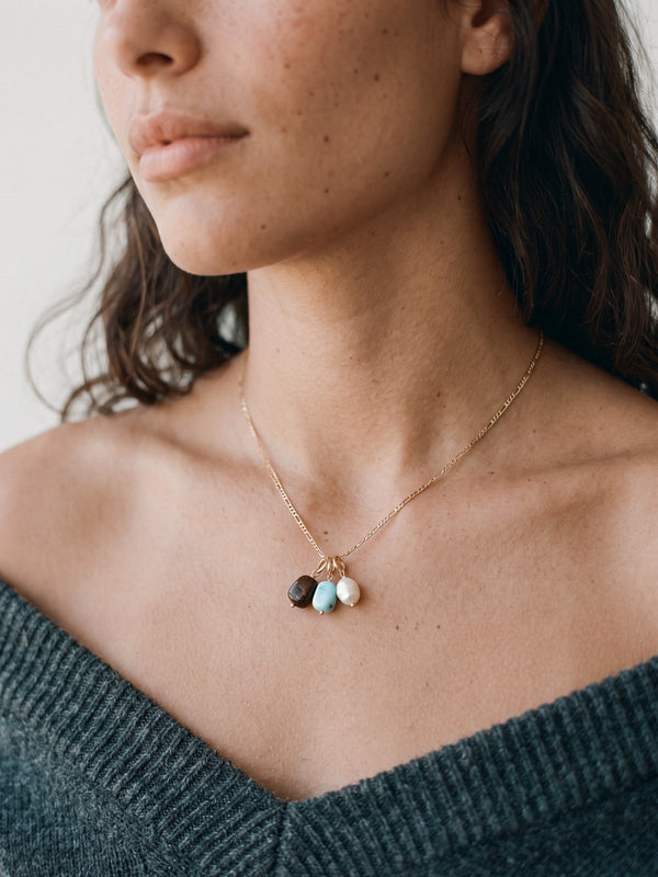 Collier chaîne Pops Set. 9 plaqué or