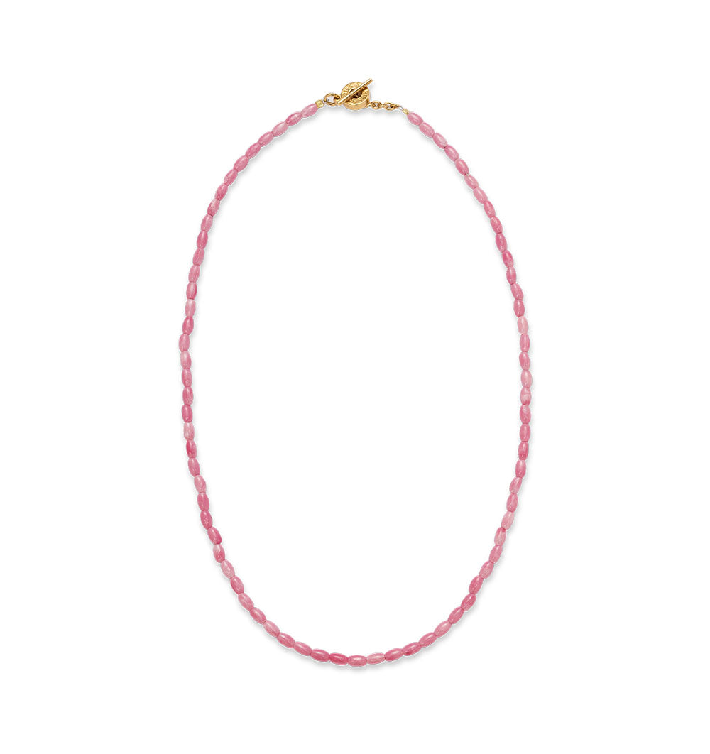 Collier de petites perles roses 2