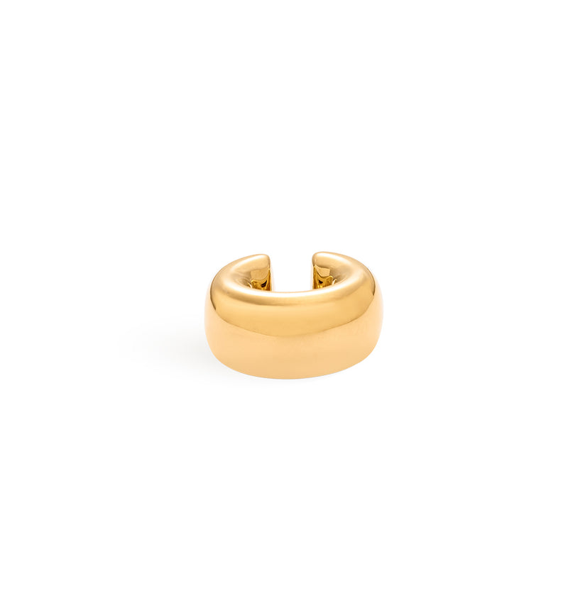 Gold-plated wide ear cuff
