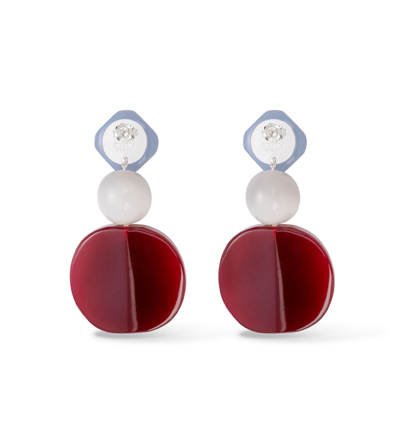  Boucles d'oreilles longues en résine colorée 2 