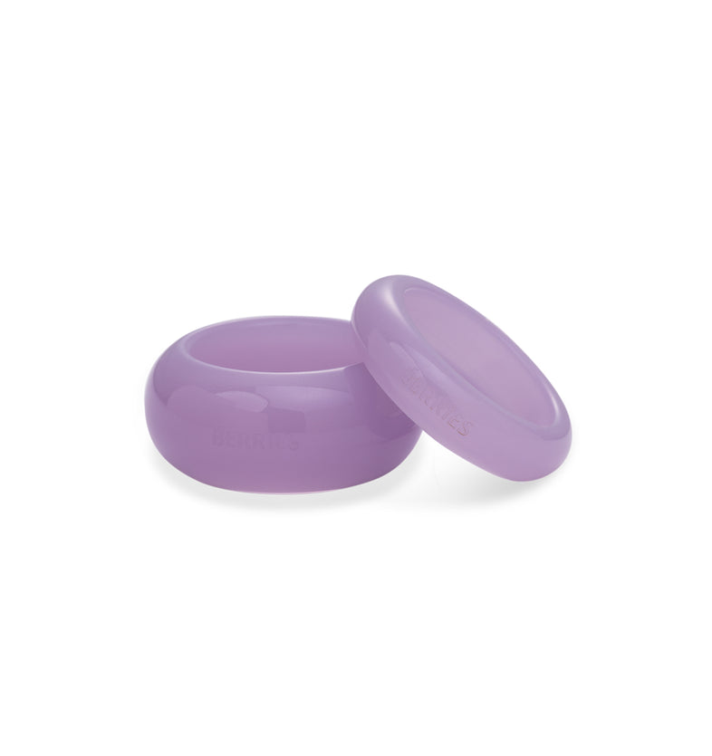  Ensemble de bagues en résine violette 