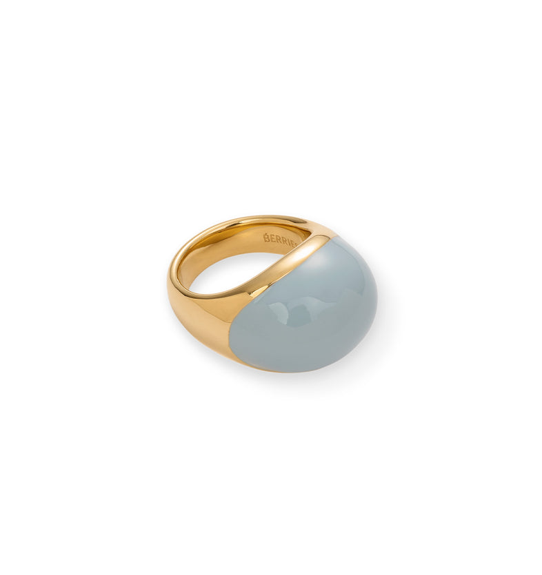  Grande bague avec émail bleu 2 