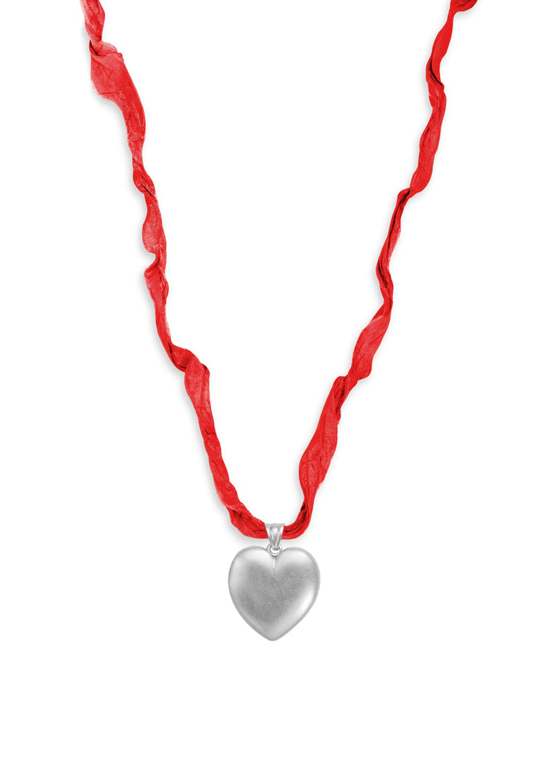 Heart B́ERRIES Red Silver necklace