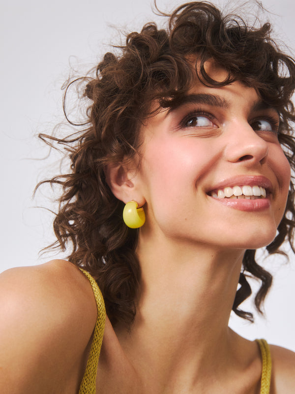 Duże żółte kolczyki z kolekcji Splash